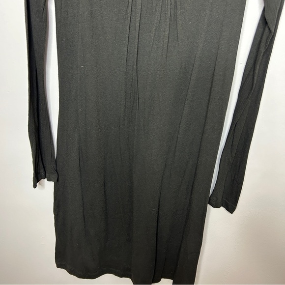 James Perse Wool Blend Long Sleeve Sheath Dress Size 4 Black - Picture 5 of 12